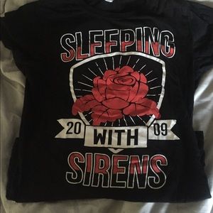 Sleeping with Sirens rose tee